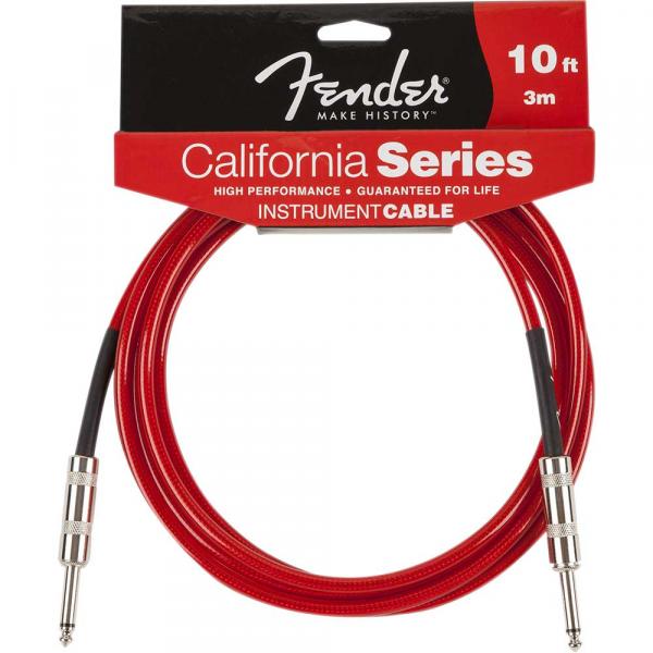 Cabo para Instrumentos P10 X P10 3m California Series Vermelho Fender - Fender