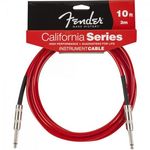 Cabo para Instrumentos P10 X P10 3m California Series Vermelho Fender
