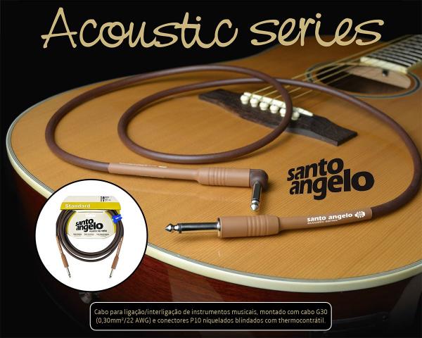 Cabo para Violão Santo Angelo Acoustic 4,57 Metros PLug em L