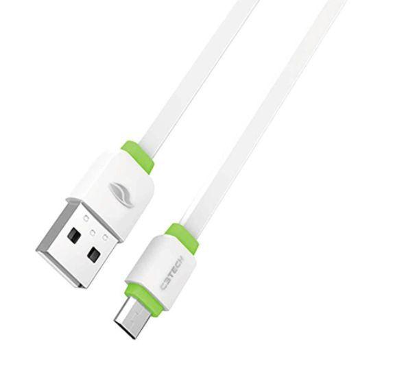 Cabo USB C3TECH CB-100WH Micro USB 2A 1metro Branco