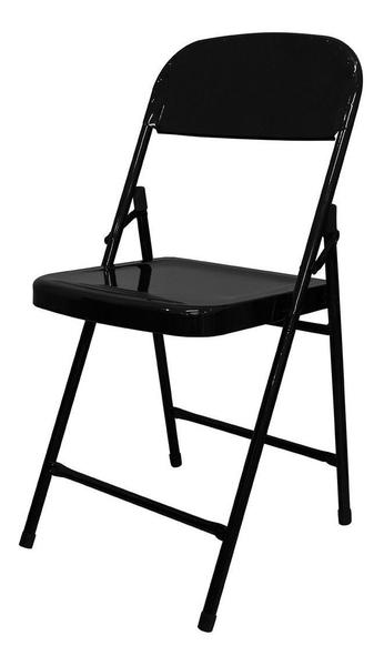 Cadeira Ferro Dobrável Açomix Preto