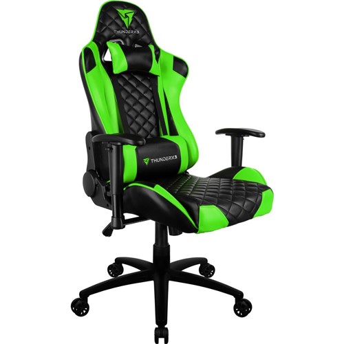 Cadeira Gamer Profissional - Tgc12 - Thunderx3 (Preta/verde)