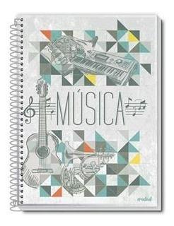 Caderno de Musica 50 Paginas Universitário com Pauta - Vcm