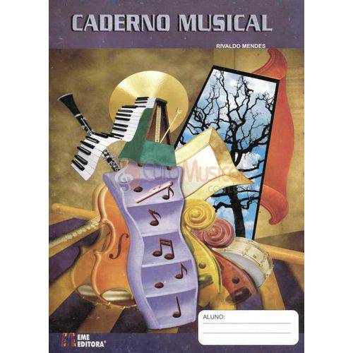 Caderno Musical Pautado 160 Pág com Abc Musical - Grande