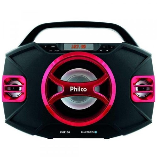 Caixa Acústica Philco PHT100, Bluetooth, USB, Radio FM - Bivolt