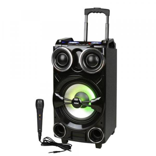 Caixa Acústica (trolley Speakers) com Rodinhas e Bluetooth 300w Rms Bivolt - Vc-7301 - Preto - Vicini