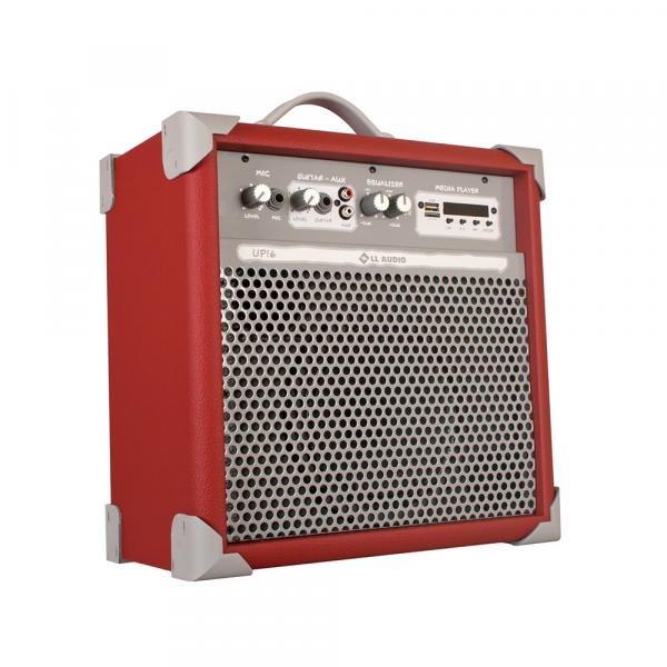 Caixa Amplificada Multiuso Ll Audio Up6 Vermelha