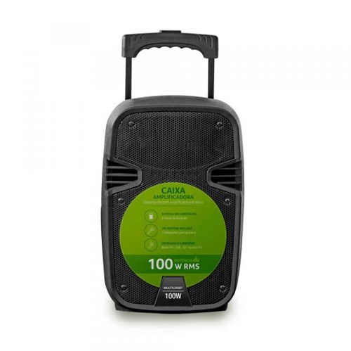 Caixa Amplificadora 100W Rms Bluetooth + Microfone com Fio Multilaser - SP258