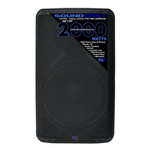 Caixa Ativa Bi-Amplificada 12" 800W Rms com Bluetooth HDP-12 DSP - Soundcast