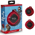 Caixa Bluetooth TCL BS05 IPX7, Vermelha, À prova d'água, Viva voz, Recarregável, Autonomia de até 8hs