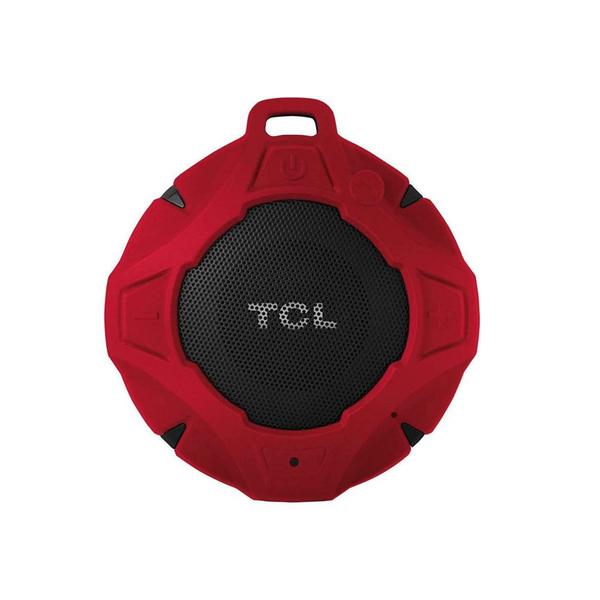 Caixa Bluetooth TCL BS05 IPX7, Vermelha, à Prova D'água, Viva Voz, Recarregável, Autonomia de Até 8hs