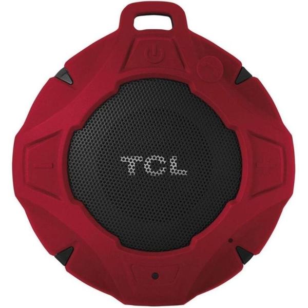 Caixa Bluetooth TCL BS05 IPX7, Vermelha, À prova d'água, Viva voz, Recarregável, Autonomia de até 8hs