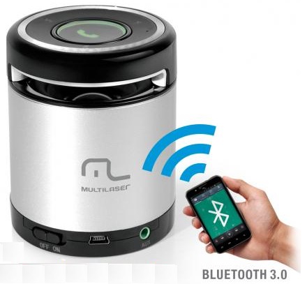 Caixa de Som 10w Rms Aux Mini Bluetooth - Multilaser