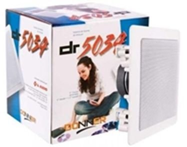 Caixa de Som Ambiente P / Embutir Gesso Quadrada Branca DONNER DR5034 ( PAR )