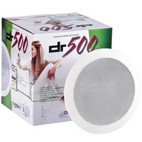 Caixa de Som Ambiente P/ Embutir Gesso Redonda Branca Donner DR500 ( Par )