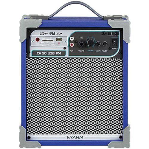 Caixa de Som Amplificada 40W Bivolt Azul CA50 - Frahm - Bivolt 110-220