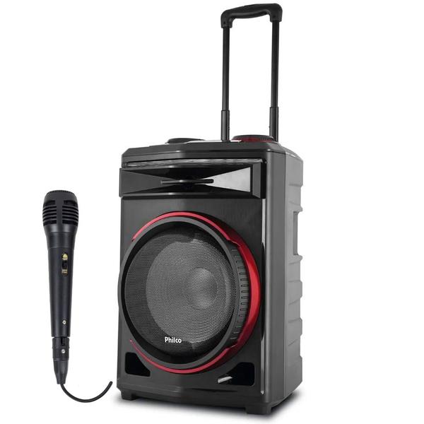 Caixa de Som Amplificada Philco PCX6500 380w Bluetooth USB Radio FM Equalizador Microfone com Fio