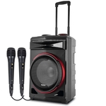 Caixa de Som Amplificada Philco PCX6500 380w Bluetooth, USB, Radio FM, Equalizador 2 Microfones com fio