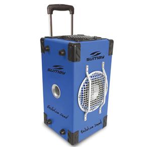 Caixa de Som Amplificada Sumay com Rodas Bluetooth SM CAP01 60W - Azul