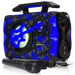 Caixa de SOM BLUETOOTH Amplificada Microfone para Karaokê USB MP3