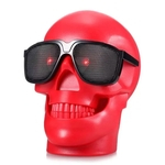 Caixa De Som Bluetooth Caveira Skull Crânio Usb Rádio D-Q6 Vermelho