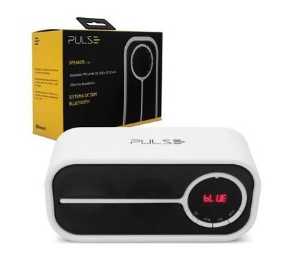 Caixa de Som Bluetooth Color Series 10w Branco Pulse - Sp207