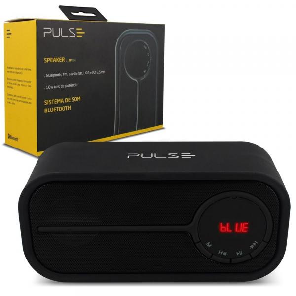 Caixa de Som Bluetooth Color Series 10W Preta SP206 Pulse