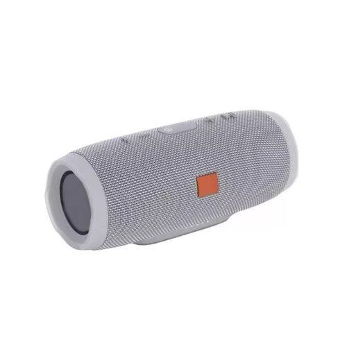 Caixa de Som Bluetooth Móvel Charge 3 com Mp3 Rádio Fm Pendrive Cinza Resistente a Água