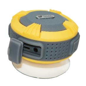 Caixa de Som Bluetooth Portátil - à Prova D`água - Cinza / Amarelo - Up Sound Aqua - CZ/AM