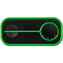 Caixa de Som Bluetooth Pulse Speaker Verde 10W Entrada USB e Cartão Memória