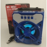 Caixa de som bluetooth Radio fm ms-306bt - azul