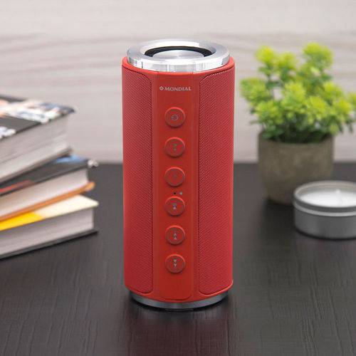 Caixa de Som Bluetooth Speaker Vibe One Vermelho - Mondial