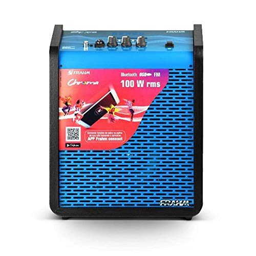 Caixa de Som Frahm Chroma Cr400 App Amplificada Multiuso Usb e Bluetooth - 100 Watts Rms - Azul