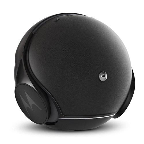 Caixa de Som Motorola Sphere 2 em 1 Bluetooth Estereo com Fone de Ouvido Preto