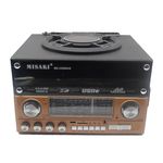 Caixa de Som Radio Retro Usb Micro Sistem com Gravador Fm, Am Sd com Controle 10 Bandas Profissional