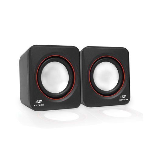 Caixa de Som Speaker 2.0 3w Sp-301bk Preta C3 Tech