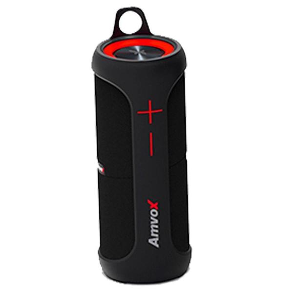 Caixa de Som Speaker Amvox DUO-X, Bluetooth, Prova DÁgua, 20W, Preto/Vermelho - Bivolt