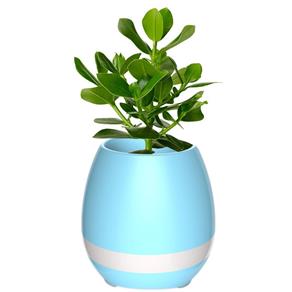Caixa de Som Vaso de Planta Bluetooh Led Luminaria Mp3 Abaj