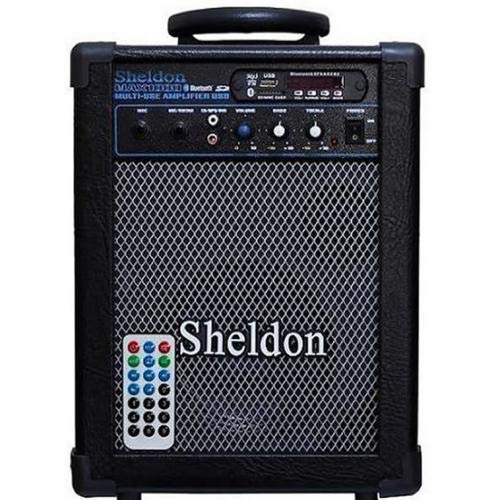 Caixa Multiuso Sheldon MAX 1000 - Preta, Bluetooth, 15W - Bivolt