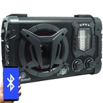 Caixa Som Amplificada Portátil Bluetooth 45W Rms Mp3 Fm Am Sw Usb Bivolt Bateria Amvox ACA 90 Clock