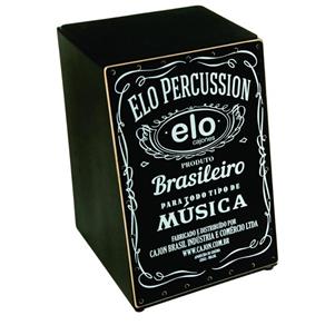 Cajon Acústico Cajon Percussion ELO 505 Preto Jack Daniels Colors