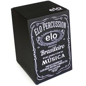 Cajon Acústico Cajon Percussion ELO 505 Preto Jack Daniels Natural