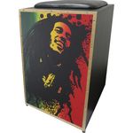 Cajon Acústico Inclinado Profissional K2 Cor-002 Bob Marley
