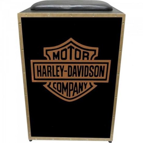 Cajon Acustico Inclinado Profissional K2 Cor-007 Harley Davidson Jaguar