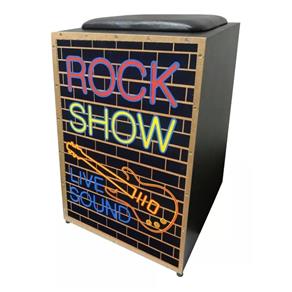 Cajon Jaguar Elétrico Inclinado Rock Show MDF Resistente e Otimo Som