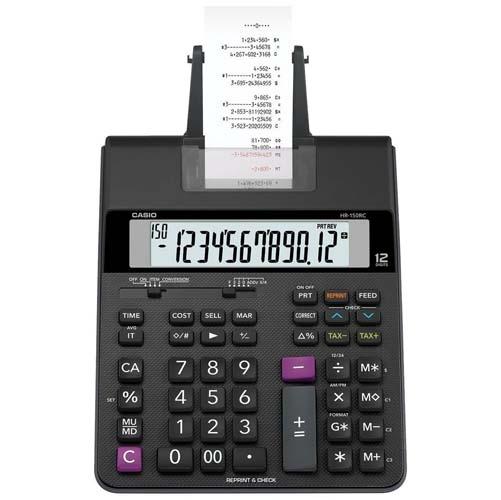 Calculadora 12 Dígitos com Bobina 2.0 Preta HR-150RC Casio