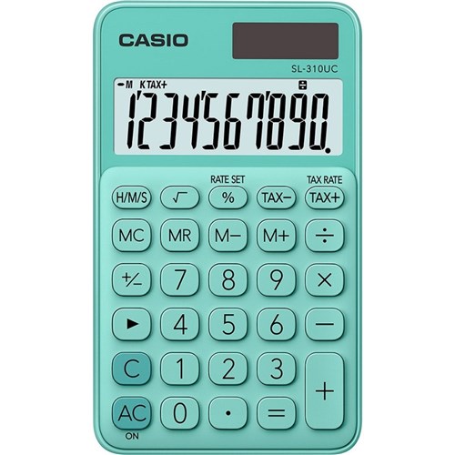 Calculadora Casio de Bolso 10 Dígitos Sl-310Uc-Gn - Verde
