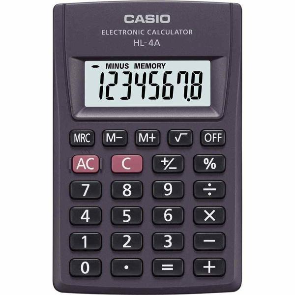 Calculadora Casio de Bolso 8 Dígitos HL-4A Preta