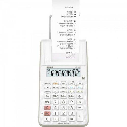 Calculadora Casio Hr-8rc Branca 12 Dígitos C/ Visor Bobina