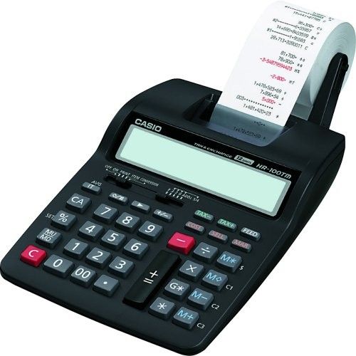 Calculadora Casio HR100TM com Bobina 12 Dígitos Impressão de 2,0 Linhas por Segundo